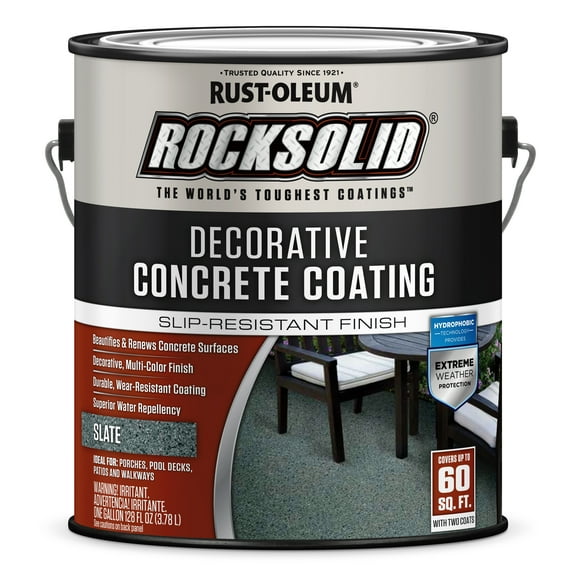 Rust-Oleum 306267 Decorative Multi-Colored Concrete Coating Slate | 1 Gallon