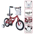 thumbnail image 4 of PlayWorld 12 In. Kid's Beginner Bicycle for 2-4 Years Old Boy's and Girl's with Foam Tire for Indoor Use No Brake, Red, White and Black, 4 of 8