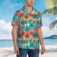 thumbnail image 5 of Haiem Hawaii Palms Printed Hawaiian Shirt for Men - Men’s Casual Beach Summer Shirts - Stretch Fabric with Modern Fit-XX-Large, 5 of 9