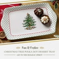 thumbnail image 2 of Spode Christmas Tree 12-Inch Polka Dot Dessert Tray - Festive Holiday Serving Platter for Desserts, Appetizers, Side Dishes - Christmas Tree & Polka Dots - Dishwasher, Microwave, Freezer Safe, 2 of 7