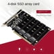 thumbnail image 5 of Tarjeta de matriz de 4 discos NVMe PH44, tarjeta PCI-E, tarjeta de expansión con división de señal, tarjetas divididas NVMe PCIe 4.0 3.0 X16, 5 of 8