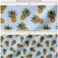 thumbnail image 2 of Soimoi Blue Cotton Cambric Fabric Pine Fruits Print Fabric by the Yard 56 Inch Wide, 2 of 7