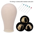 thumbnail image 3 of Bestauty Canvas Block Head Mannequin Head Wig Display Styling Head Manikin Canvas Head, 3 of 4