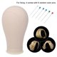 thumbnail image 3 of Bestauty Canvas Block Head Mannequin Head Wig Display Styling Head Manikin Canvas Head, 3 of 4