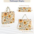 thumbnail image 6 of FORMRS Womens Corduroy Tote Bag Crossbody Shoulder Handbag with Pocket, Watercolor Sunflowers, 6 of 7