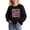 Black, variant on Alphabet Print Crewneck Sweatshirt for Children's Casual Long Sleeve Pullover Top Comfortable Fit