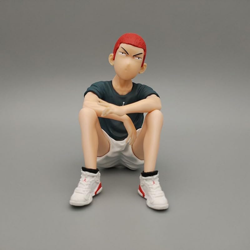New Hanamichi Sakuragi, Kaede Rukawa Figure, Sitting 5pieces Anime Figures 8cm/3.1inch Handmade PVC Game Character Decoration Gift