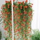 thumbnail image 5 of 2 piezas de flores artificiales colgantes, enredaderas de flores artificiales, clorofito, flores artificiales de plástico para exteriores., 5 of 6