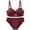 Wine, variant on HongQid Womens Seamless Bra Underwire Matching Bra And Panty Set Comfort Push Up Bras Buttery Soft Wired Bralette Full Coverage Sport Everyday Bra