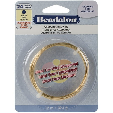 - German Style Wire-Gold Round - 24 Gauge, 37.4'