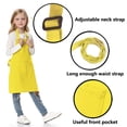 thumbnail image 3 of TOPTIE Kids Aprons with Pocket & Adjustable Strap, Child Chef Bib Apron for Kitchen Cooking Baking Painting-Yellow-L, 3 of 8