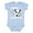 AE-Light Blue, variant on Happy First Mothers Day with Panda Bears Boys or Girls Baby Bodysuit