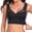 Black, variant on Women's Wireless Seamless Bra with Mesh V-Neck and Wide Straps, Lightweight Pullover Everyday Bralette for Natural Lift and All-Day Comfort