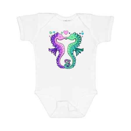 

Inktastic Seahorses Kissing with Hearts Gift Baby Boy or Baby Girl Bodysuit
