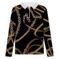 thumbnail image 4 of Blusa de manga larga con estampado digital colorido y media cremallera para hombre Pompotops  oipoqjl47060, 4 of 5