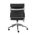thumbnail image 4 of 22.84 X 24.61 X 38.98 Armless Low Back Office Chair In Black With Aluminum Base, 4 of 6