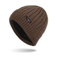 thumbnail image 2 of Beanie for Women Beanie for Men Couples Women Men Sport Style Solid Stripe Keep Warm Winter Plush Outdoor Knitted Hats, 2 of 5