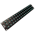 thumbnail image 1 of 48 Port LC Fiber Patch Panel 10Gb/40Gb Multimode (Aqua Couplers) (Loaded 2u) 19", 1 of 2
