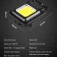 thumbnail image 5 of Linterna COB Mini portátil, lámpara de llavero, 4 luces EDC, linterna para exteriores, impermeable, emergencia, Camping, pesca, luces de trabajo, 5 of 5