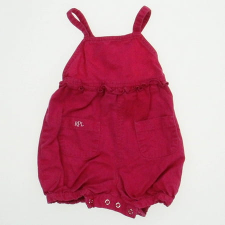 

Pre-owned Ralph Lauren Girls Fuschia Romper size: 6-12 Months