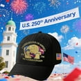 thumbnail image 2 of Eagle – United States 250th Anniversary Hat, Adjustable Anniversary Printed Patriotic Baseball Cap for Men Women Multi (1pcs, Black), 2 of 8
