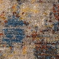 thumbnail image 2 of HomeRoots 482948 9 X 12 ft. Gray Beige Blue & Yellow Abstract Power Loom Distressed Stain Resistant Rectangle Area Rug, 2 of 10