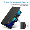 thumbnail image 6 of SaniMore for iPhone 14 6.1" 2022 Case, PU Leather Magnetic Flip Folio Shell with Card Holders RFID Blocking Kickstand Shockproof TPU Magnetic Closure Business CoverFor iPhone 14, Black, 6 of 9