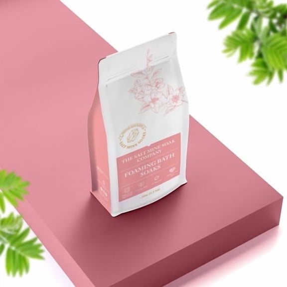 Rose Foaming Coarse Grain (2mm) Bath Salt Soak 5 lbs. - Custom - Pink