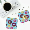thumbnail image 5 of Bingfone Vintage Donuts Leather Drinks Coasters With Set Of 6,Suitable For Home Kitchen,Coffee Cup Coasters Home Gift, 5 of 9