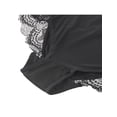 thumbnail image 3 of INSPIRE CHIC Women's Plus Size 3-Pack Lace Trim High Waist Solid Brief Stretchy Underwear All Black 1X, 3 of 6