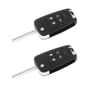YOMTOVM 4 Buttons Car Key Fob Replacement Cover Keyless Auto Entry System Remote Control OHT01060512 Compatible with Buick LaCrosse Regal Verano 2010- 2018, 2 Pack