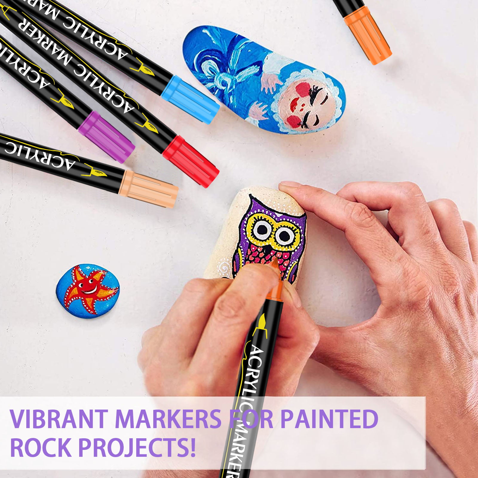 EXCEART 1 Set Colored Markers Crafts for Adults Art Marker Pens Craft Paint  Pen Art Supplies for Kids 9-12 Acrylic Painting Pen Kids Diy Pens Rocks