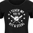 thumbnail image 3 of Instant Message - I Teach My Kid To Hit And Steal - Women's Any Way Dress, 3 of 7