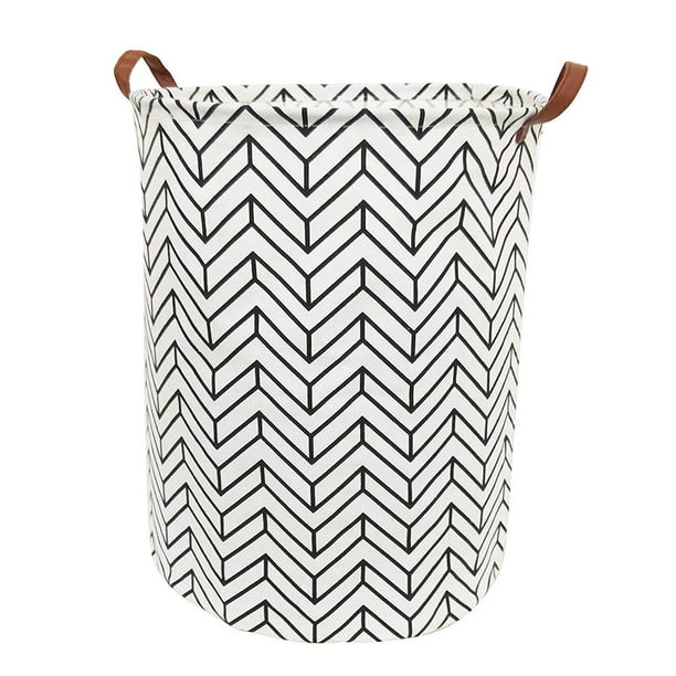 Round Fabric Large Storage Baskets - Waterproof hamper | Collapsible ...