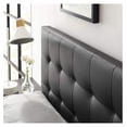 thumbnail image 2 of Queen Headboard, Vegan Leather Upholstered, Tufted Design, Black - Lily Bedroom Headboard for Queen Beds, Modern & Contemporary Style, 2 of 5