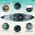 thumbnail image 4 of Sit-on-Top Fishing Kayak Boat With Fishing Rod Holders and Paddle, 4 of 7