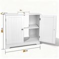 thumbnail image 2 of PRIJESSE 24"x12"x24" Under Sink Storage, Bathroom Vanity Under Sink Pedestal with 2 Doors, Basin Cabinet with Adjustable Shelf, White, 2 of 7