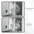 thumbnail image 1 of Modern Black Metal Framed Full Length Wall Mirror - Rectangular with Rounded Corners - Vertical or Horizontal Mount - Ideal for Bathroom, Living Room, or Entryway - Size: 55x30 Inches, 1 of 6