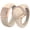 Nude and Rose Gold, variant on Silicone Rings Set with Metal & Pear CZ Stone