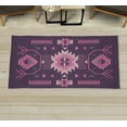 thumbnail image 1 of Southwestern Decorative Rug, Ethnic Illustration of a Zigzags Design Triangular Iconic Art Motifs, Quality Carpet for Bedroom Dorm and Living Room, 6 Sizes, Plum Blush, by Ambesonne, 1 of 1