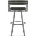 thumbnail image 5 of Amisco Browser 26 In. Swivel Counter Stool - Charcoal Grey Polyester / Metallic Grey Metal, 5 of 10