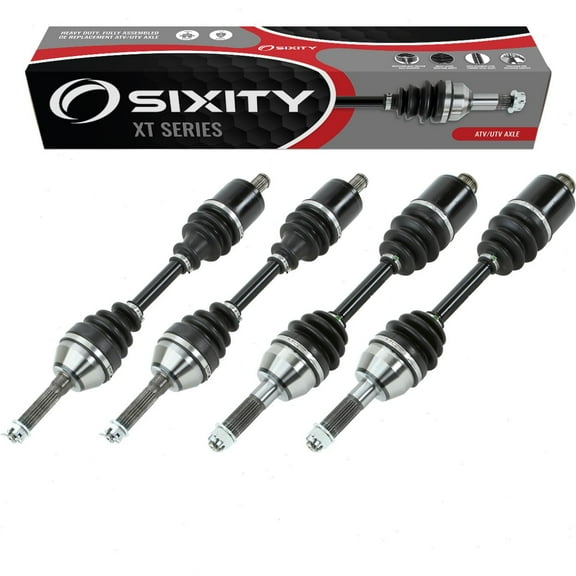 4 pc Sixity XT Front Rear Left Right Axles compatible with Polaris Sportsman 400 500 HO 600 700 EFI 800 MV7 2005