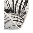 thumbnail image 6 of Unique Loom Blossom Collection Area Rug - Ocho (5' 3" Round Charcoal/Ivory), 6 of 7