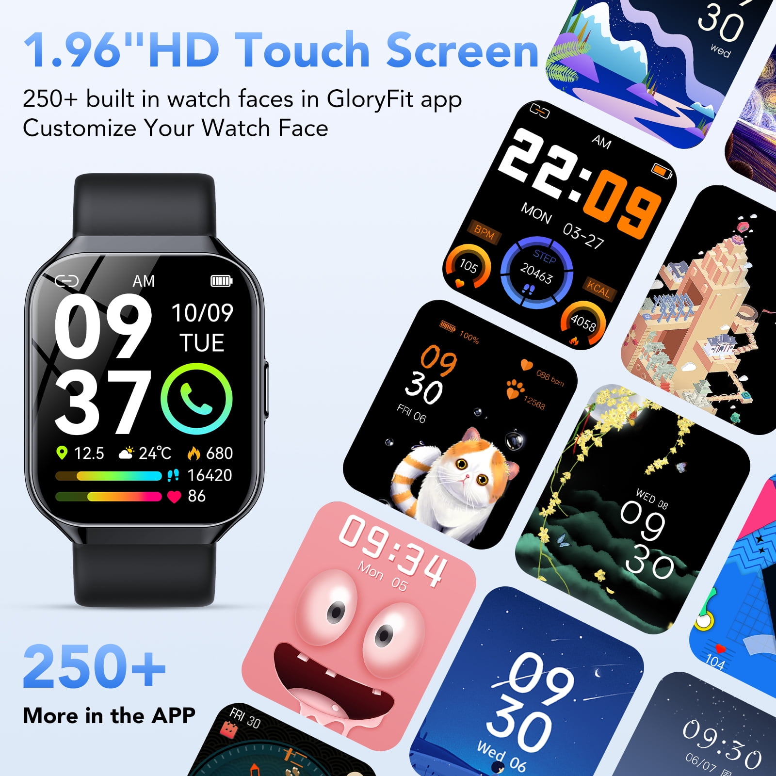 druckluft vibration Smart Watches Fit for Android and iPhone, IP68 Togo