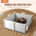 thumbnail image 2 of VEVOR Dog Whelping Box 59.8x59.8x24.0in PVC with Rails Pee Pad for Dogs Puppies, 2 of 9