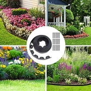 Garden Edging, 100ft No-Dig Landscape Edging with 150 Spikes for Lawn, 2 Inch Tall for Landscaping, Flower Gardens, and Lawn(Black, 100FT)
