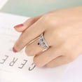 thumbnail image 5 of Beautiful Tiara Ring, Princess Crown Diamond Wedding Ring, Luxurious Diamond Engagement Ring For Women, 14K White Gold Plated, 2.2 Ct Simulated Diamond, Anniversary Ring For Wife, 5 of 5