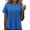Blue, variant on asjyhkr T-Shirts for Women Cotton Short Sleeve Crew Neck Lightweight Loungewear Summer Loose Casual Tops