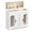 White, variant on Jewelry Box for Women Girls, Wooden Jewelry Organizer Box with Mirror, 5 Layer Jewelry Storage Case,Rustic Brown