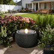 Water Fountain Outdoor Zen Garden Water Feature Outdoor Sphere Fountains for Patio, Deck, Yard, Porch, Home Decor,11.8 Lx11.8 Wx11 H